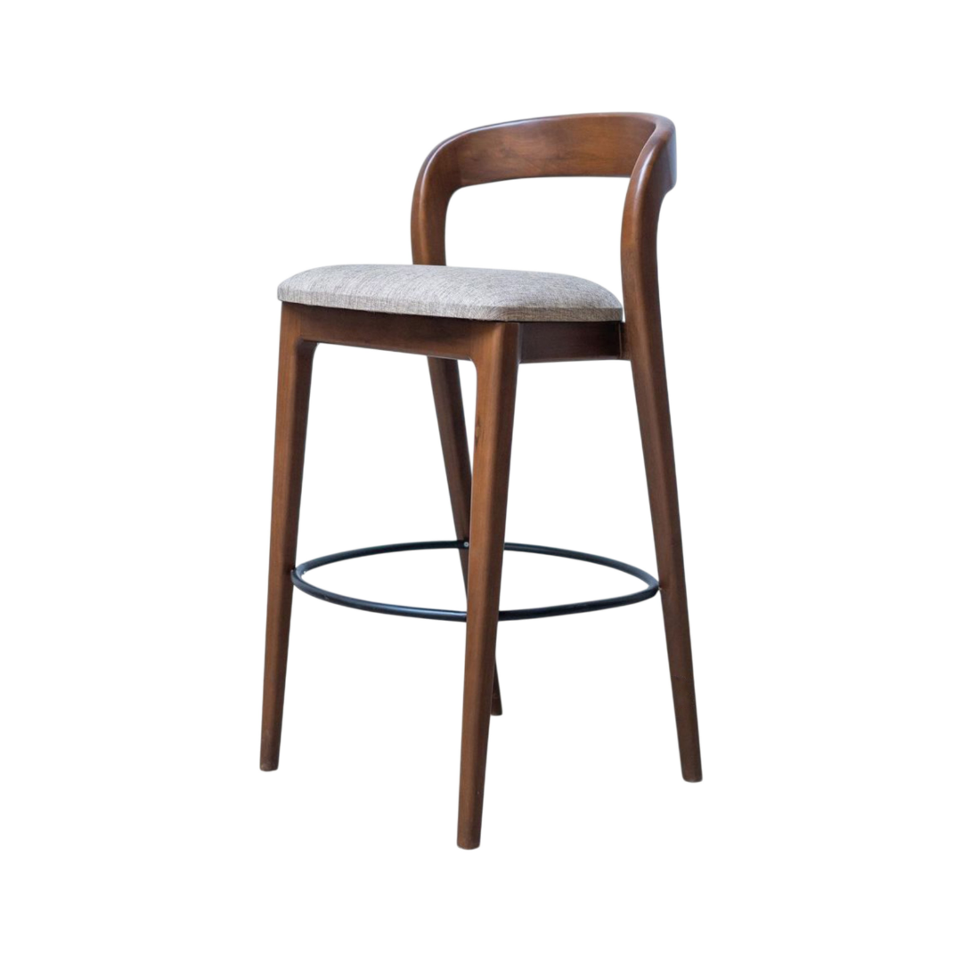 Edit – Classic Bar Stool with Back and Footrest