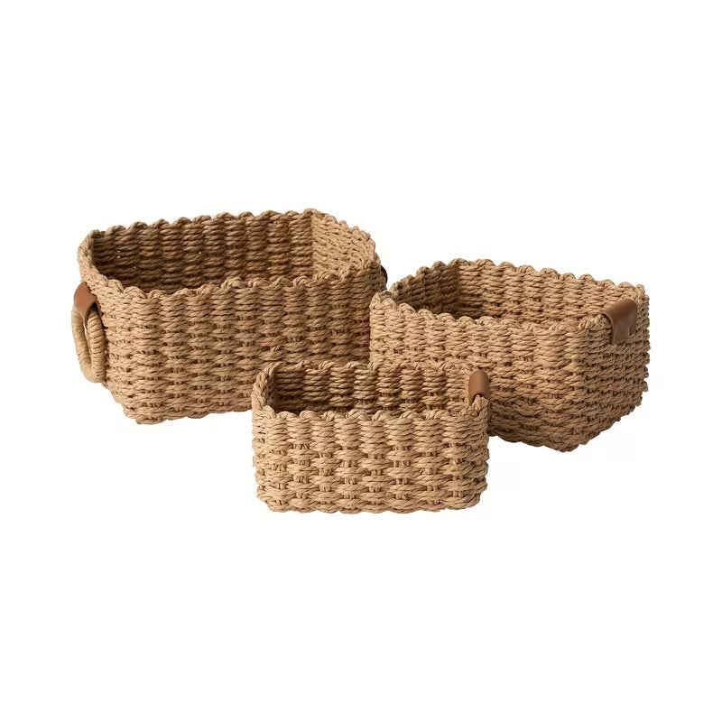 3pcs Woven Storage Basket